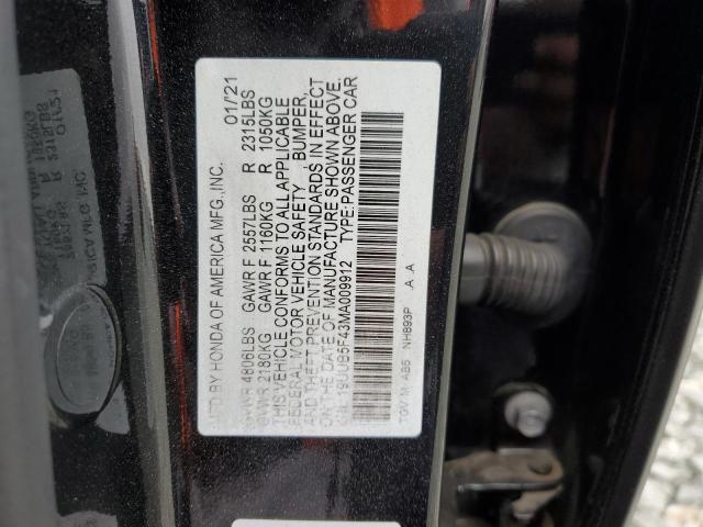 2021 ACURA TLX TECHNO 19UUB5F43MA009912