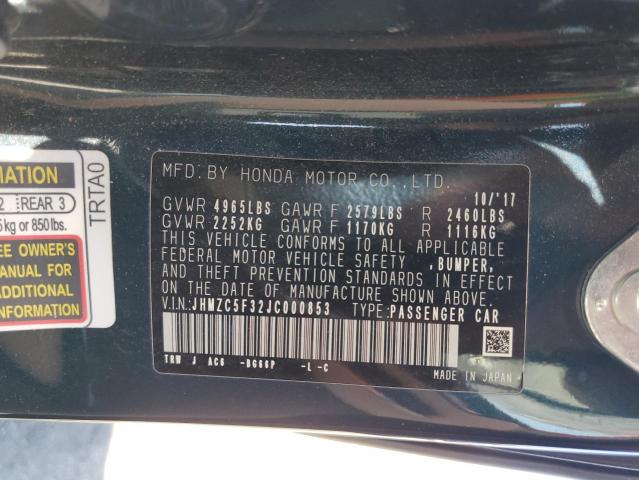 2018 HONDA CLARITY TO JHMZC5F32JC000853