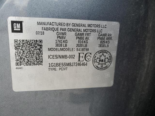 2018 CHEVROLET CRUZE LT - 1G1BE5SM8J7246464