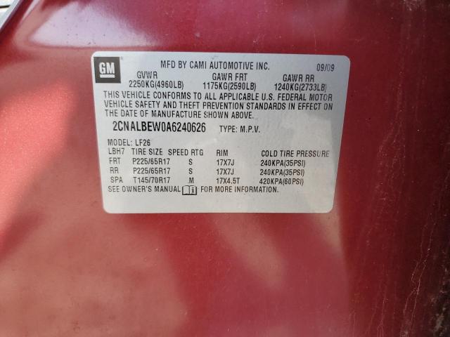 2010 CHEVROLET EQUINOX LS - 2CNALBEW0A6240626