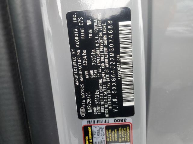 2021 KIA K5 GT LINE 5XXG64J22MG074688
