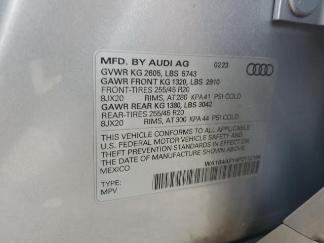 2023 AUDI SQ5 PREMIU WA1B4AFY4P2112194