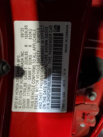 2020 HONDA CIVIC SPOR - 2HGFC2F89LH593269