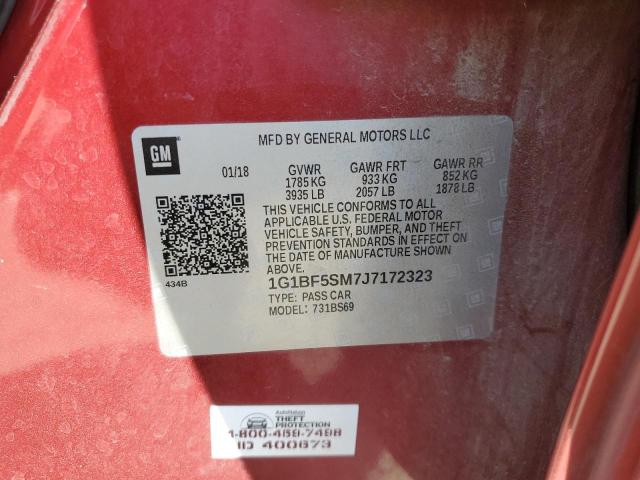 2018 CHEVROLET CRUZE PREM 1G1BF5SM7J7172323