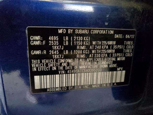 2017 SUBARU OUTBACK TO 4S4BSATC5H3395233