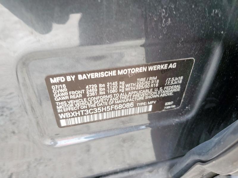 2017 BMW X1 XDRIVE2 - WBXHT3C35H5F68086