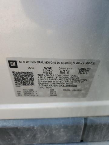 2019 CHEVROLET EQUINOX LT 3GNAXUEV9KL100588