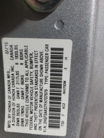 2015 HONDA CIVIC SI 2HGFG4A57FH707979