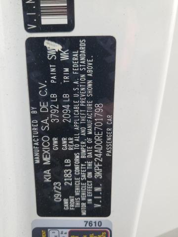 2024 KIA FORTE LX 3KPF24AD0RE701798