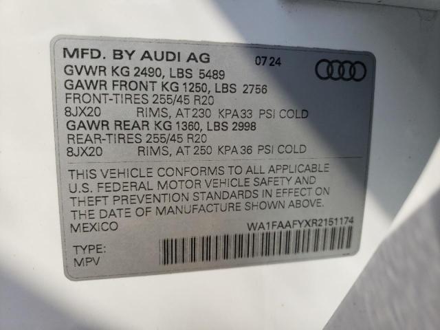 2024 AUDI Q5 PRESTIG WA1FAAFYXR2151174
