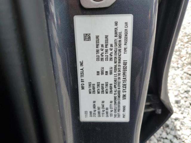 2023 TESLA MODEL 3 - 5YJ3E1EA1PF692481