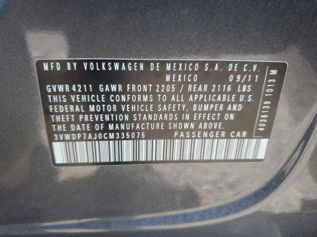 2012 VOLKSWAGEN JETTA SE - 3VWDP7AJ0CM335075