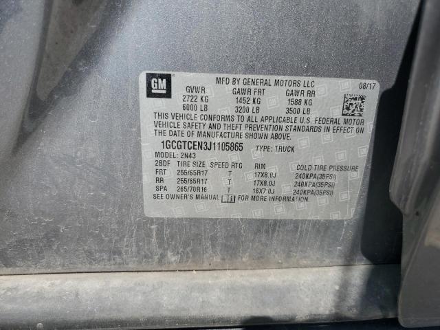 2018 CHEVROLET COLORADO L - 1GCGTCEN3J1105865