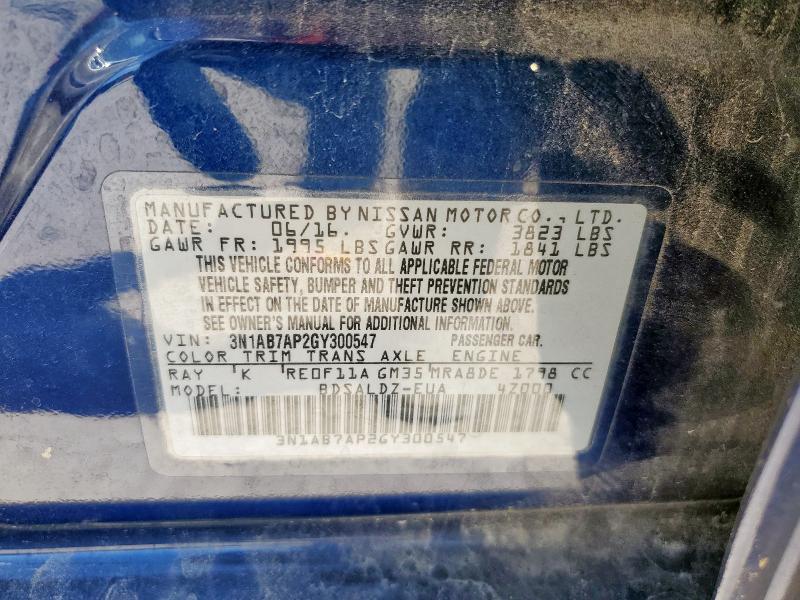 2016 NISSAN SENTRA S - 3N1AB7AP2GY300547