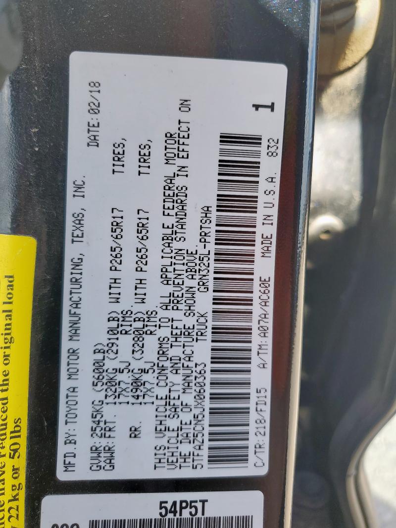 2018 TOYOTA TACOMA DOU - 5TFAZ5CN5JX060363