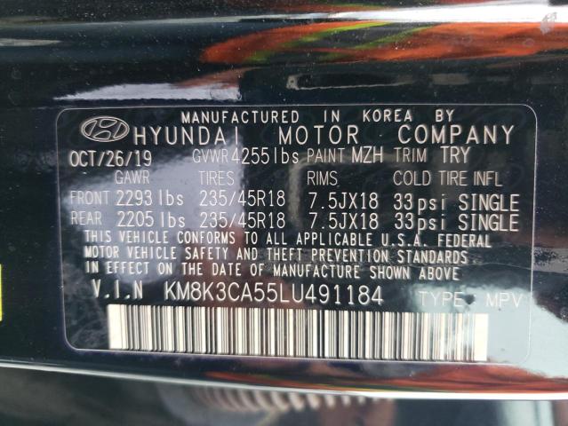 2020 HYUNDAI KONA LIMIT KM8K3CA55LU491184