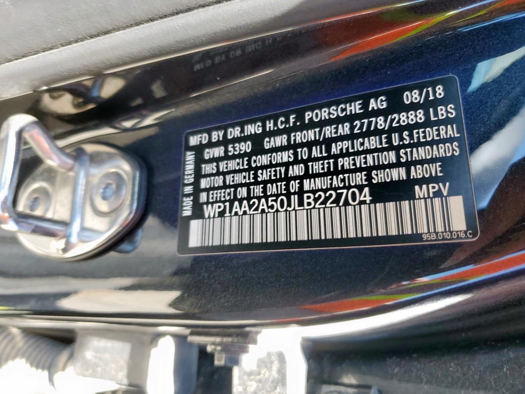 2018 PORSCHE MACAN - WP1AA2A50JLB22704