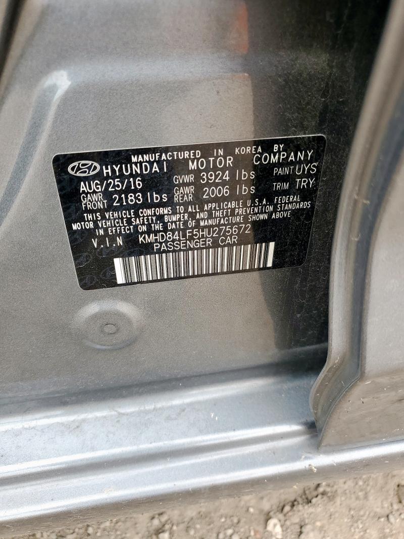 2017 HYUNDAI ELANTRA SE - KMHD84LF5HU275672