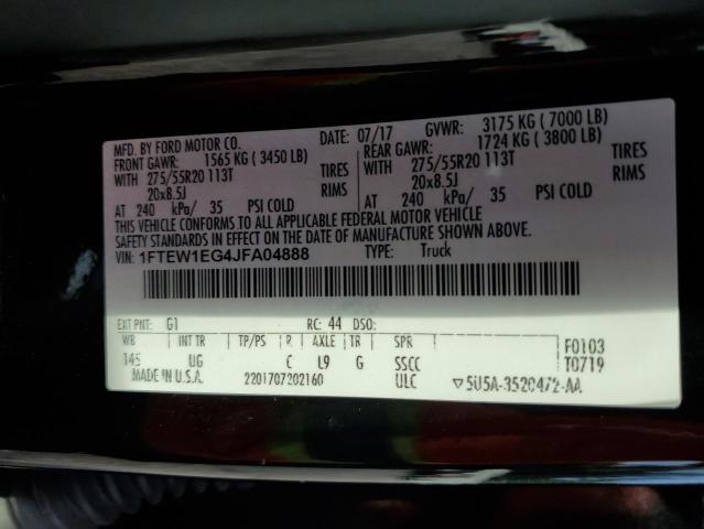 2018 FORD F150 SUPER 1FTEW1EG4JFA04888