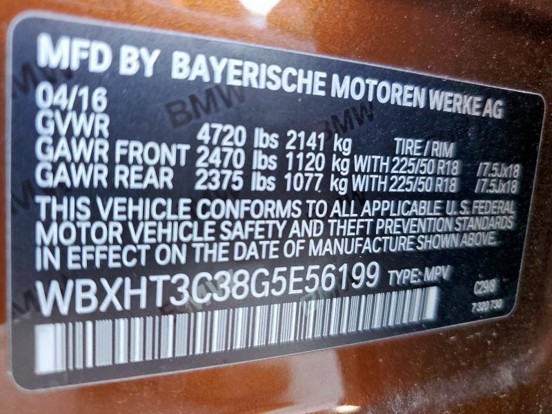 2016 BMW X1 XDRIVE2 - WBXHT3C38G5E56199