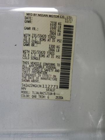 2018 NISSAN MURANO S 5N1AZ2MGXJN112771