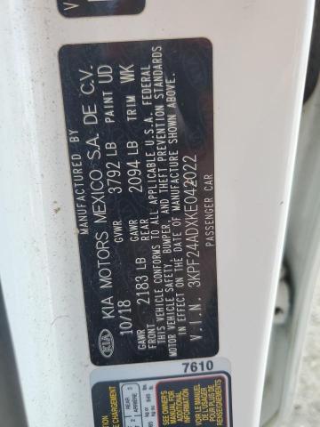 2019 KIA FORTE FE 3KPF24ADXKE042022