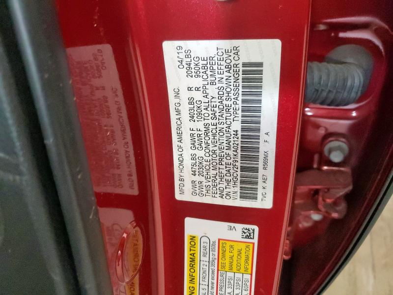 2019 HONDA ACCORD TOU 1HGCV2F91KA021244