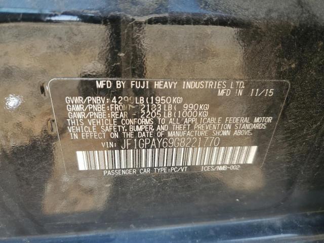 2016 SUBARU IMPREZA SP JF1GPAY69G8221770