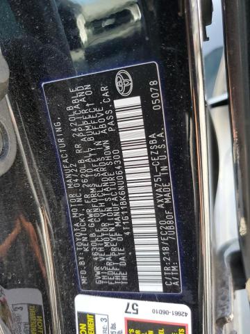 2022 TOYOTA CAMRY SE 4T1G11BK6NU064300