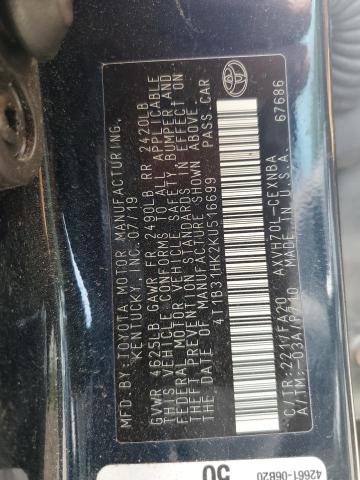 2019 TOYOTA CAMRY LE - 4T1B31HK2KU516699