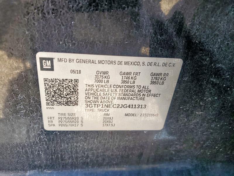 2018 GMC SIERRA C15 3GTP1NEC2JG411313