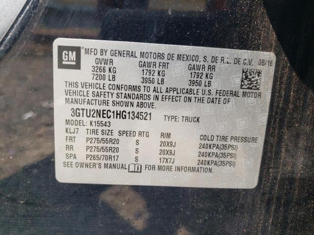 2017 GMC SIERRA K15 3GTU2NEC1HG134521