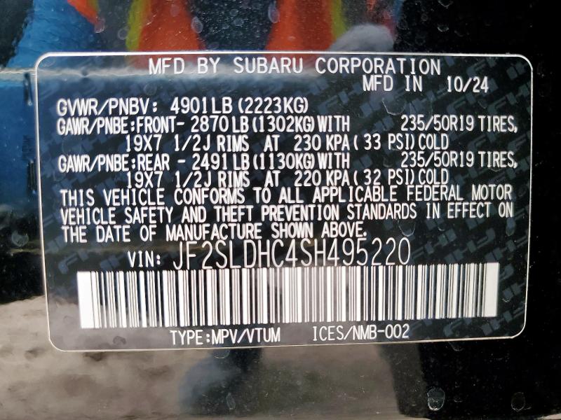2025 SUBARU FORESTER S JF2SLDHC4SH495220
