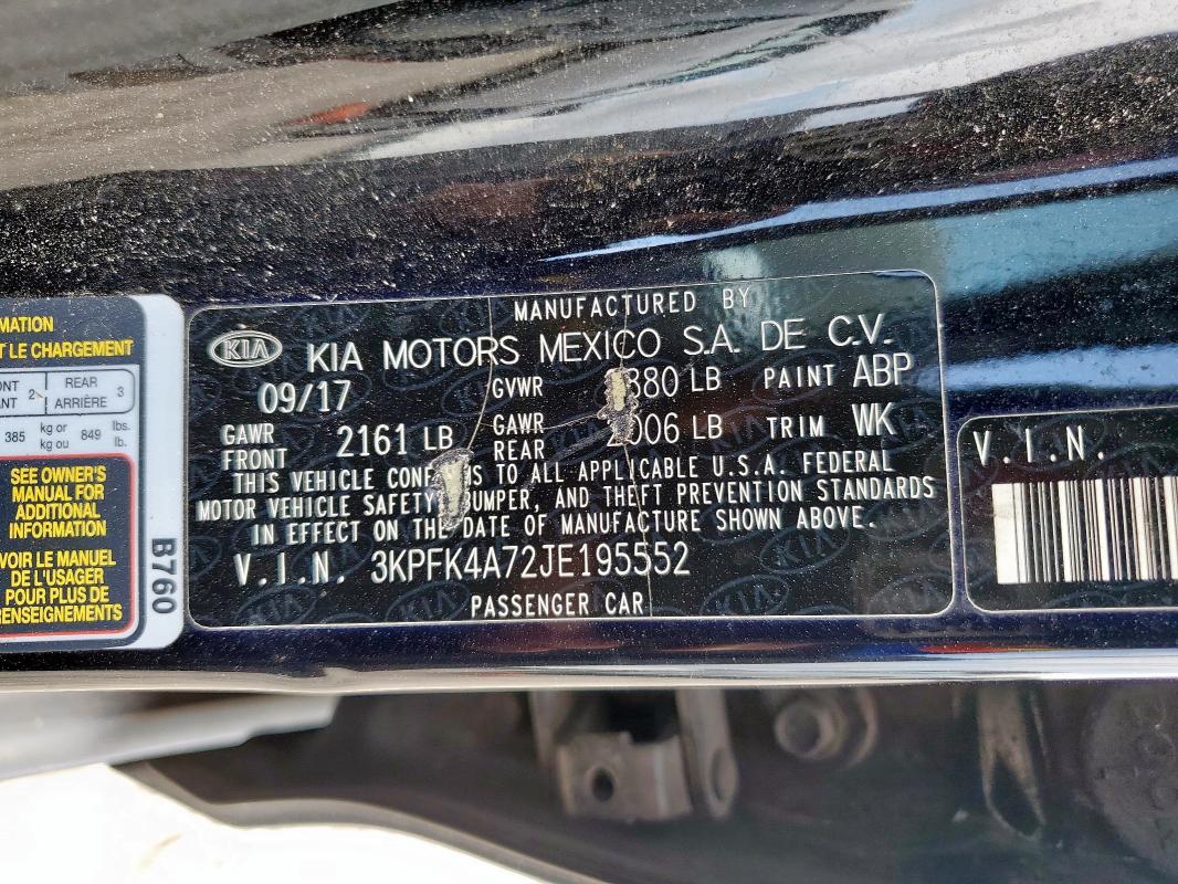 2018 KIA FORTE LX - 3KPFK4A72JE195552