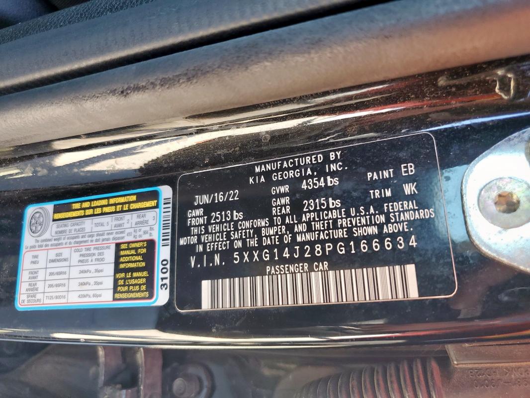 2023 KIA K5 LXS 5XXG14J28PG166634