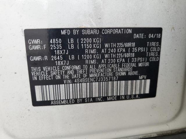 2018 SUBARU OUTBACK 3. 4S4BSENC7J3357187