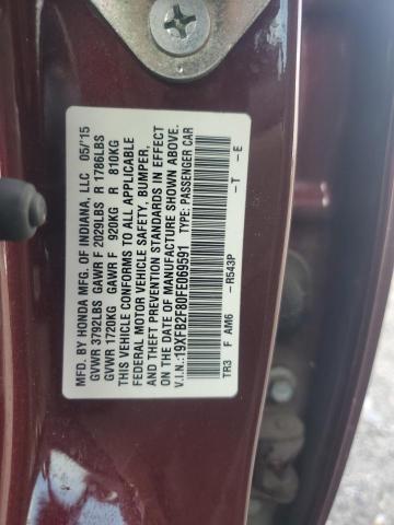 2015 HONDA CIVIC EX - 19XFB2F80FE069591
