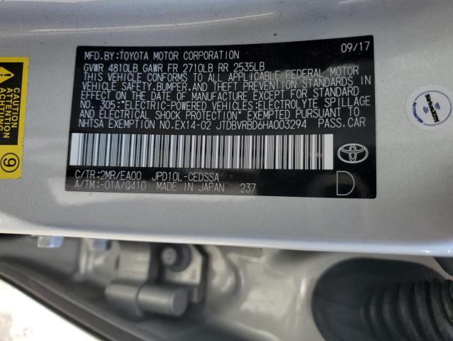2017 TOYOTA MIRAI JTDBVRBD6HA003294