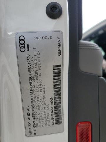 2019 AUDI S4 PREMIUM WAUB4AF44KA119709