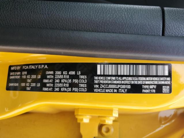 2018 JEEP RENEGADE L ZACCJBBB0JPG99100