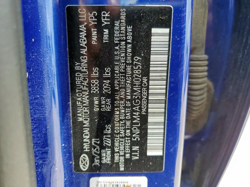 2021 HYUNDAI ELANTRA - 5NPLM4AG3MH028579