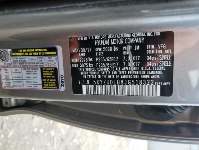 2018 HYUNDAI SANTA FE S - 5XYZUDLB8JG518322