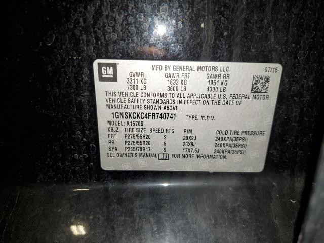 2015 CHEVROLET TAHOE K150 1GNSKCKC4FR740741