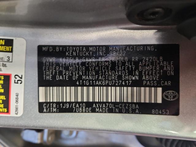 2023 TOYOTA CAMRY SE NIGHT SHADE 4T1G11AK6PU727417