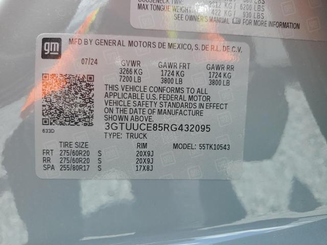 2024 GMC SIERRA K15 3GTUUCE85RG432095