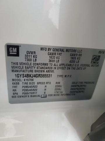 2016 CADILLAC ESCALADE L 1GYS4BKJ4GR385531