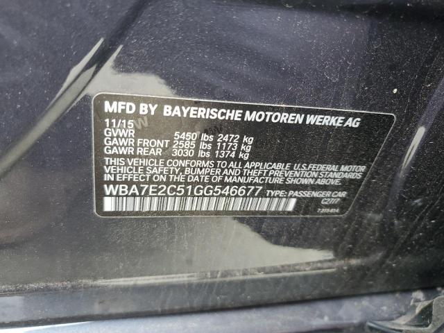 2016 BMW 740 I WBA7E2C51GG546677