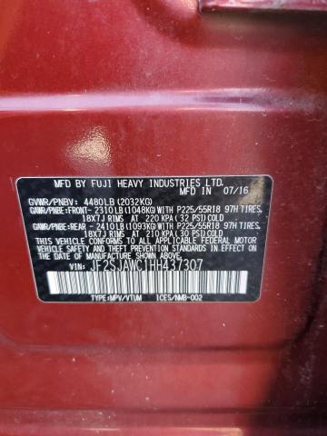 2017 SUBARU FORESTER 2 JF2SJAWC1HH437307