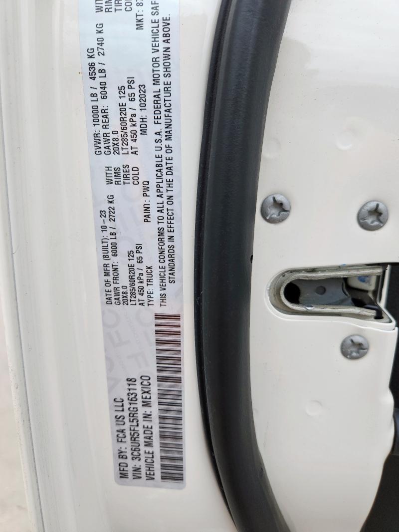 2024 RAM 2500 LARAM 3C6UR5FL5RG163118
