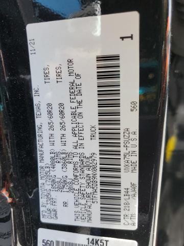 2022 TOYOTA TUNDRA CRE - 5TFMA5DB9NX002979